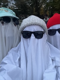 me dressed as a ghost with my brothers for halloween 2025